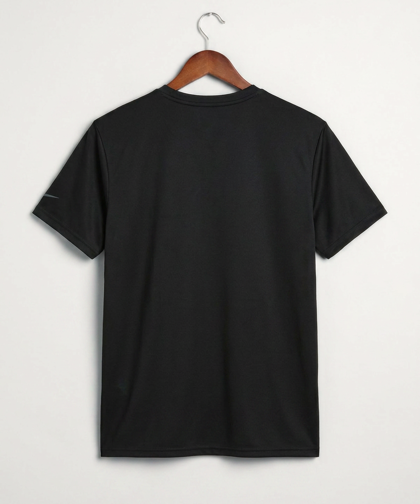 Plainview Elgin Millville H S Football (Boys) - Black Nike Swoosh Sleeve rLegend Tee NKDX8730 (back)