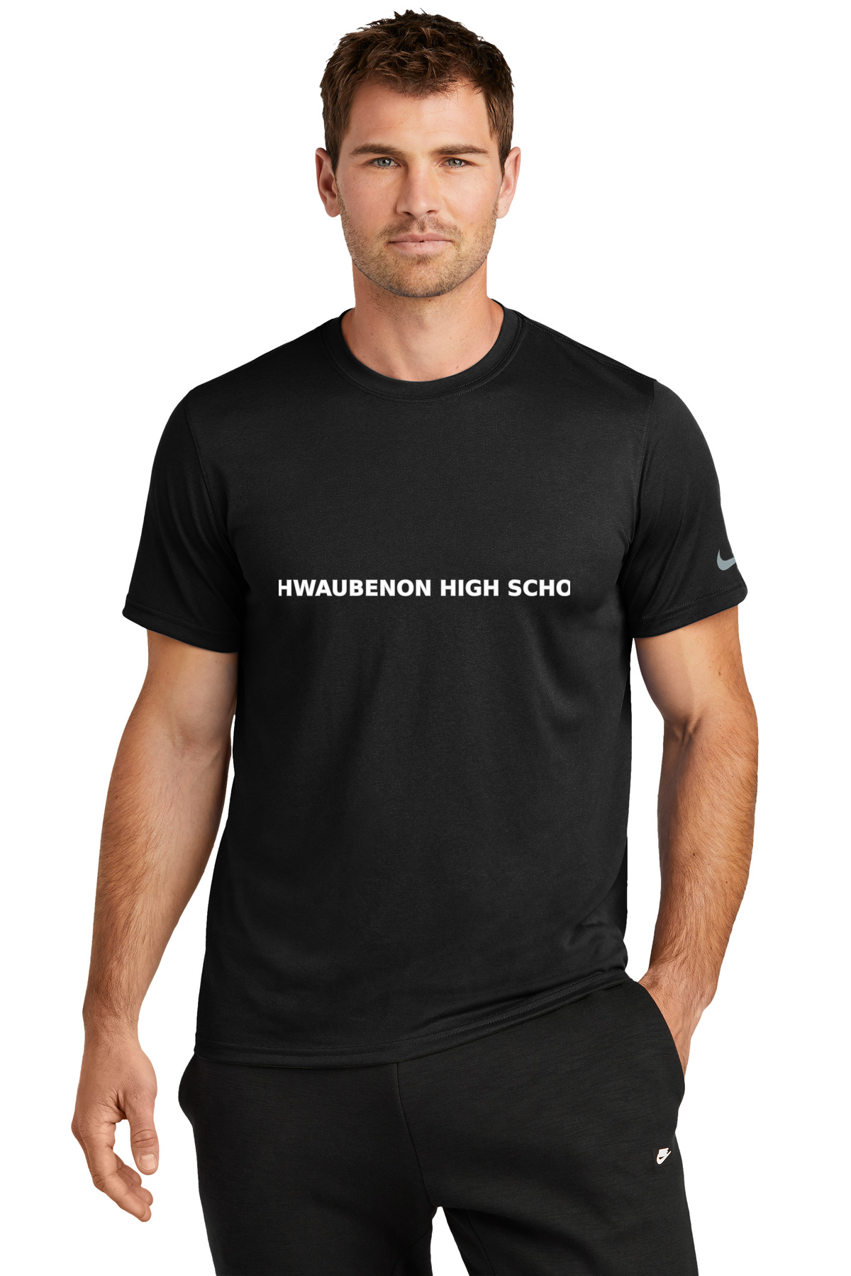 Ashwaubenon Baseball — final e2e test - Black Nike Swoosh Sleeve rLegend Tee NKDX8730