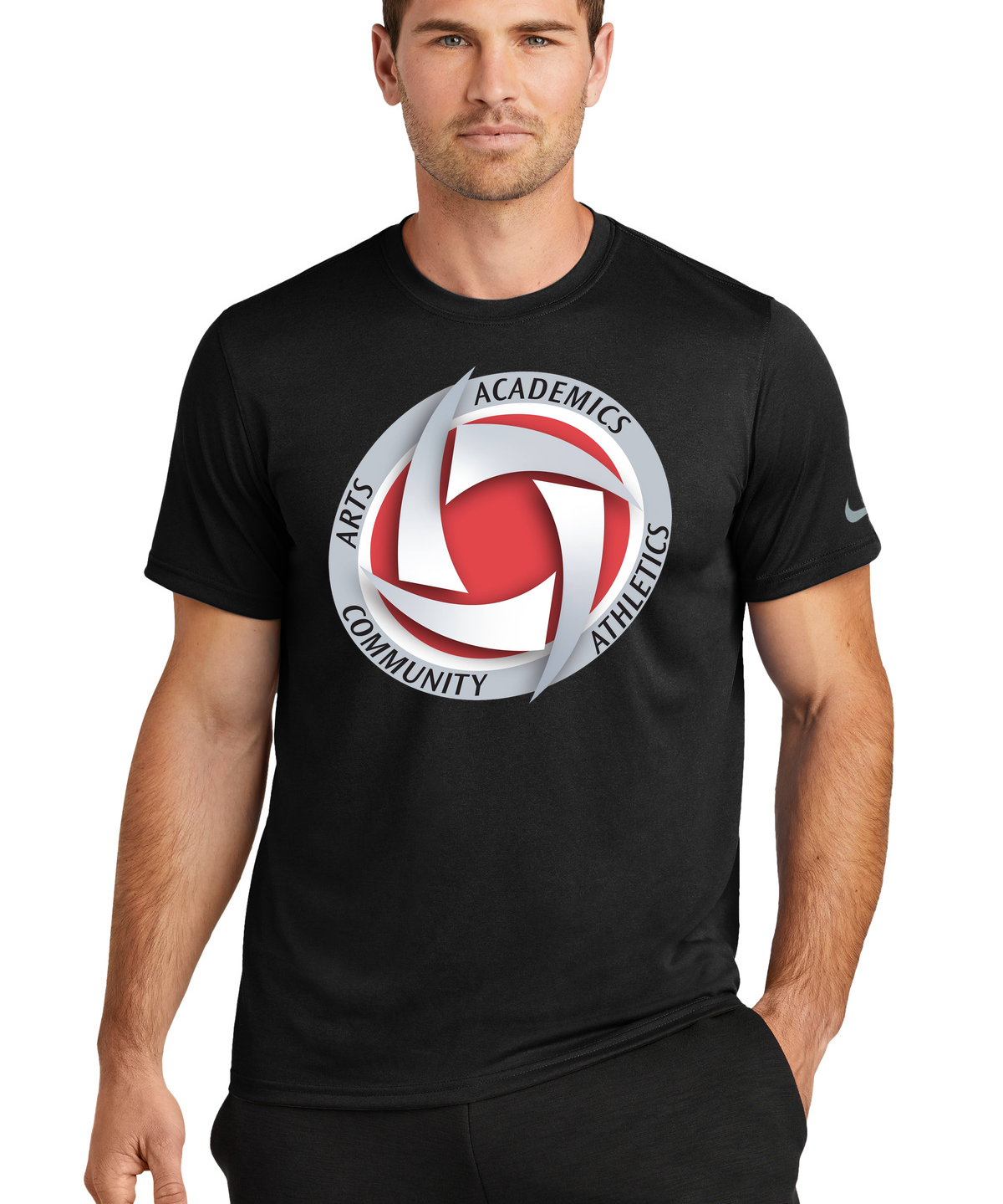 Houston Volleyball - Black Nike Swoosh Sleeve rLegend Tee NKDX8730