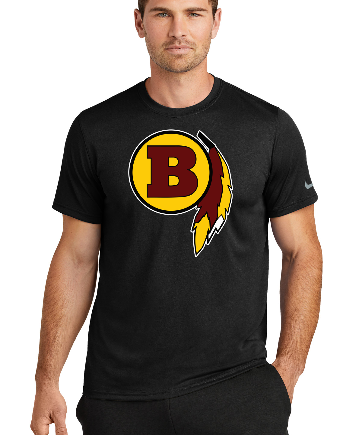 Benson Football - Black Nike Swoosh Sleeve rLegend Tee NKDX8730