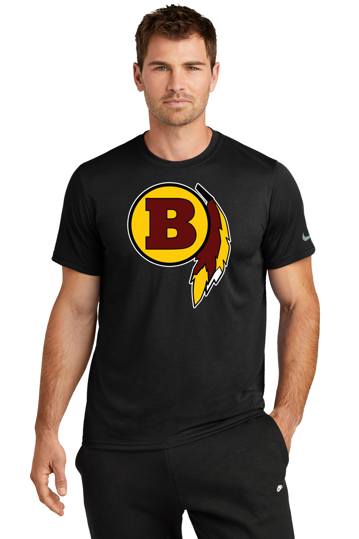 Benson Football - Black Nike Swoosh Sleeve rLegend Tee NKDX8730
