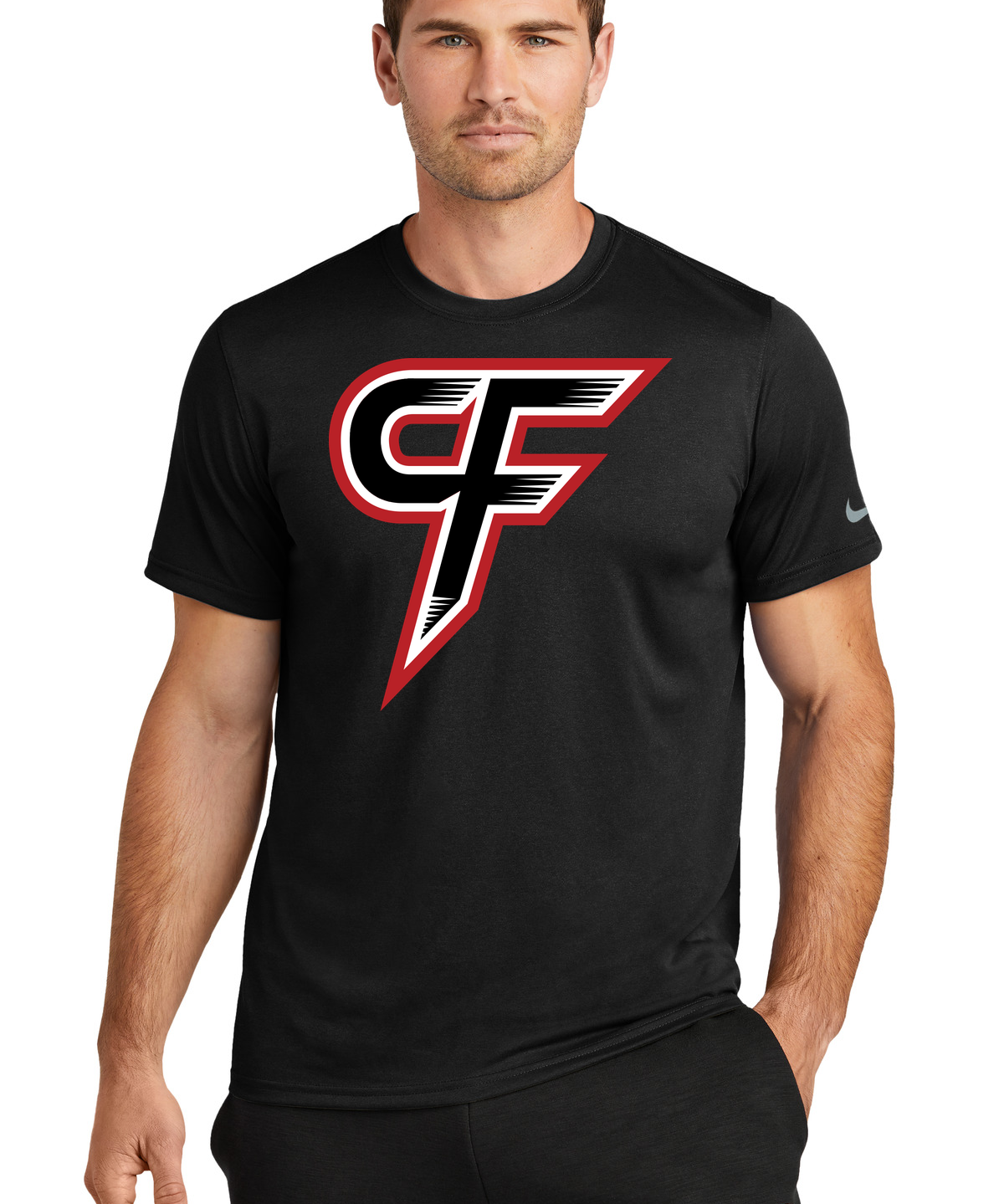 Cannon Falls Volleyball - Black Nike Swoosh Sleeve rLegend Tee NKDX8730