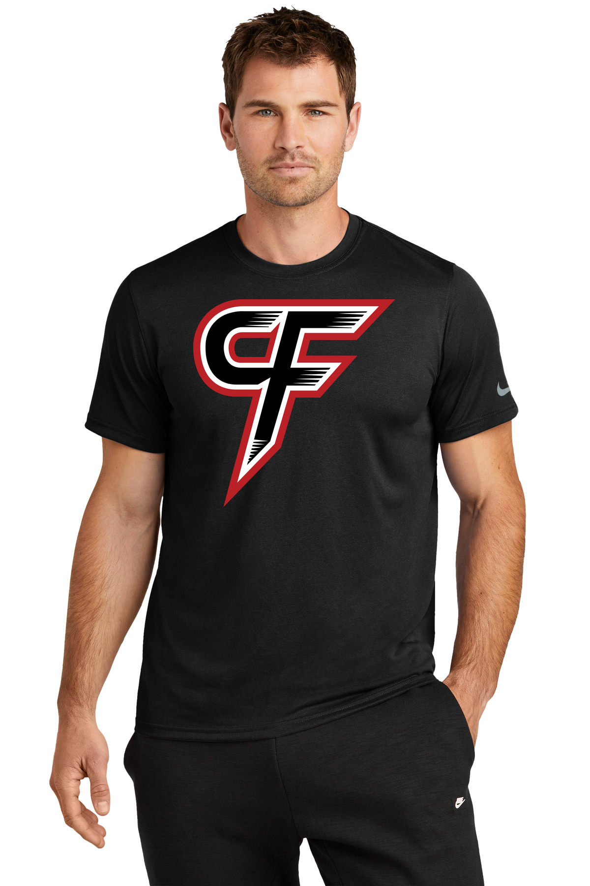 Cannon Falls Volleyball - Black Nike Swoosh Sleeve rLegend Tee NKDX8730
