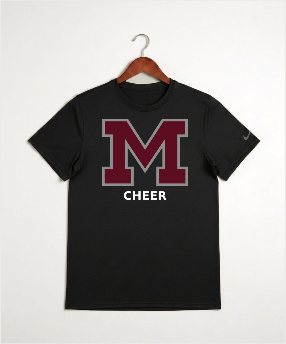 Moline Cheer general - Black Nike Swoosh Sleeve rLegend Tee NKDX8730
