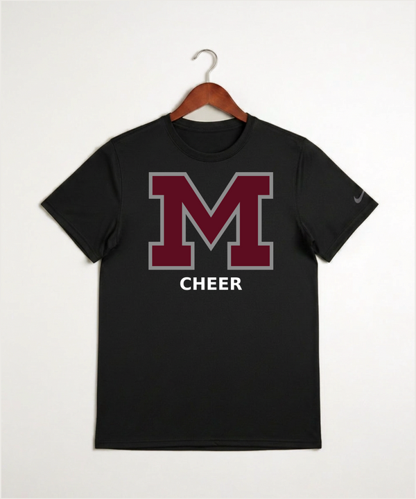 Moline Cheer general - Black Nike Swoosh Sleeve rLegend Tee NKDX8730