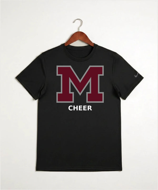 Moline Cheer general - Black Nike Swoosh Sleeve rLegend Tee NKDX8730