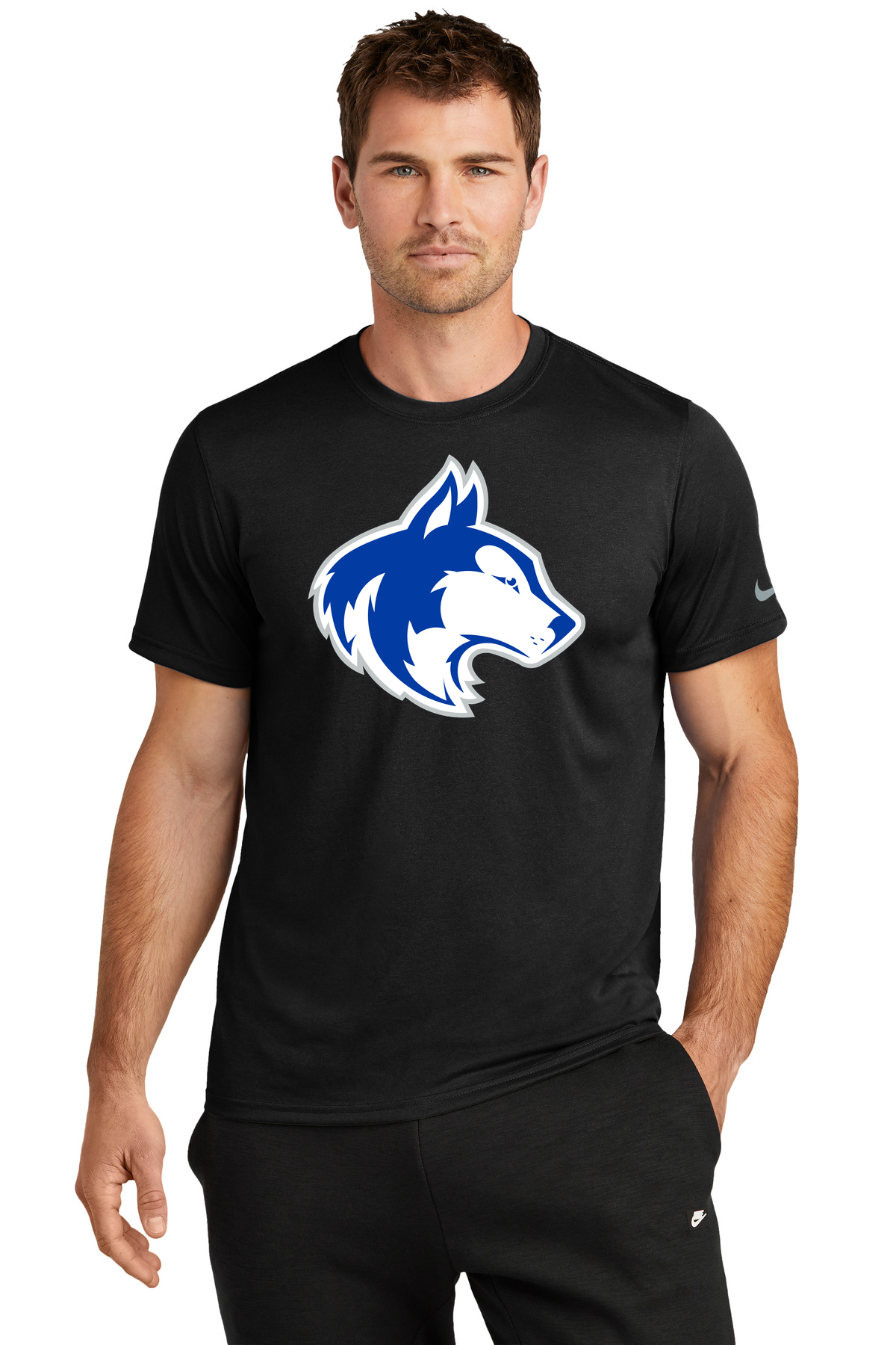 Owatonna Volleyball - Black Nike Swoosh Sleeve rLegend Tee NKDX8730