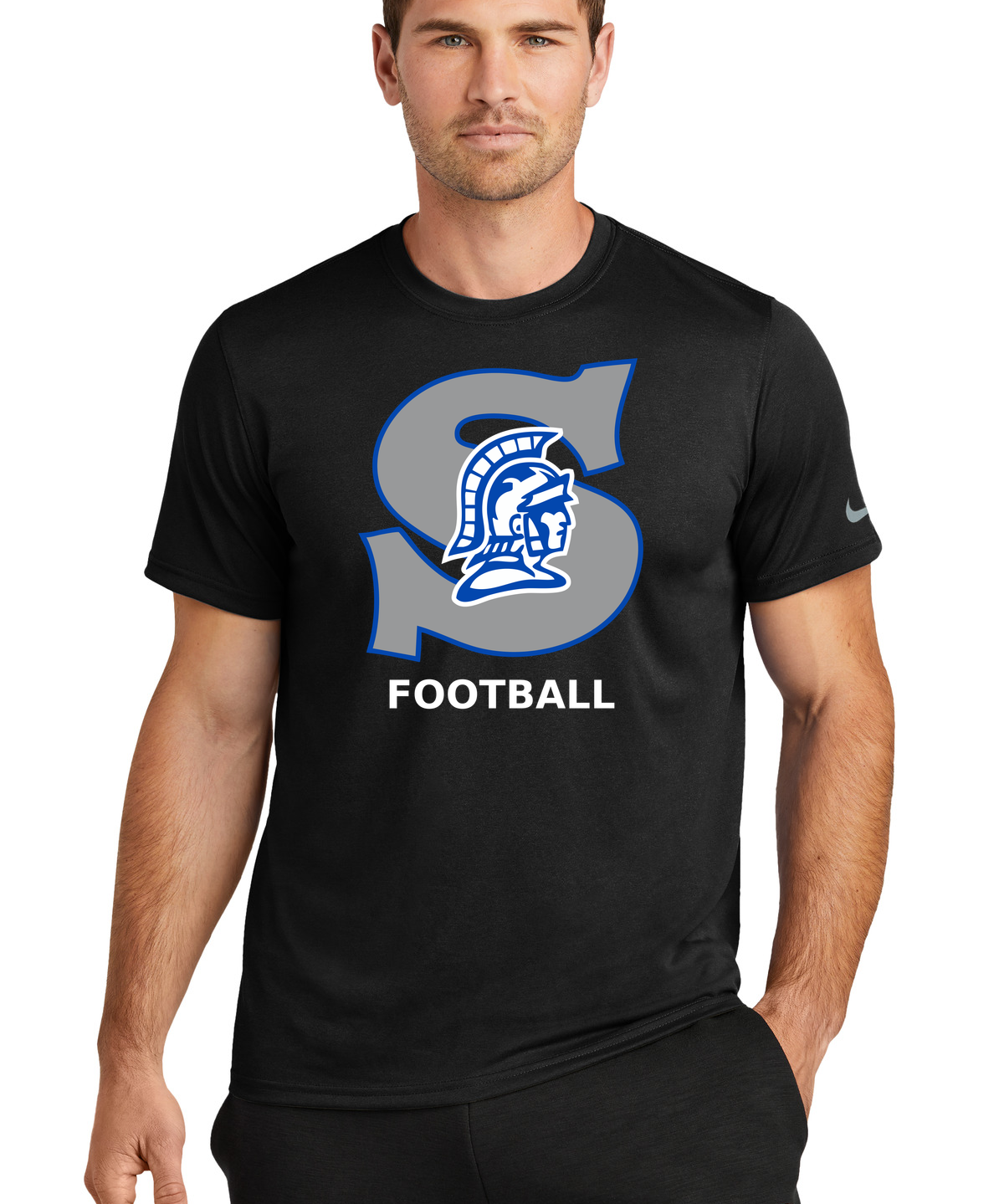Southwest Football - Black Nike Swoosh Sleeve rLegend Tee NKDX8730