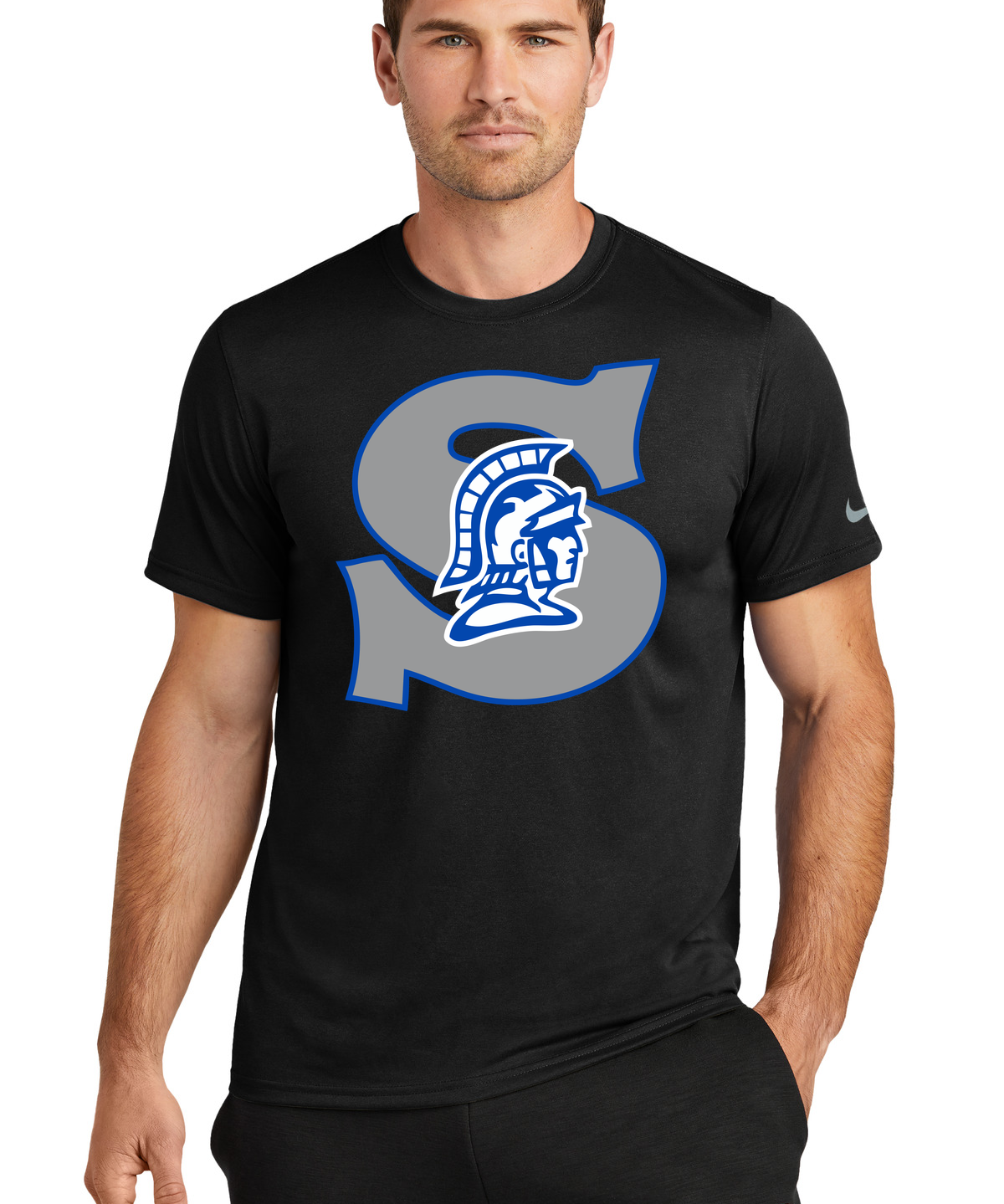 Southwest Football - Black Nike Swoosh Sleeve rLegend Tee NKDX8730