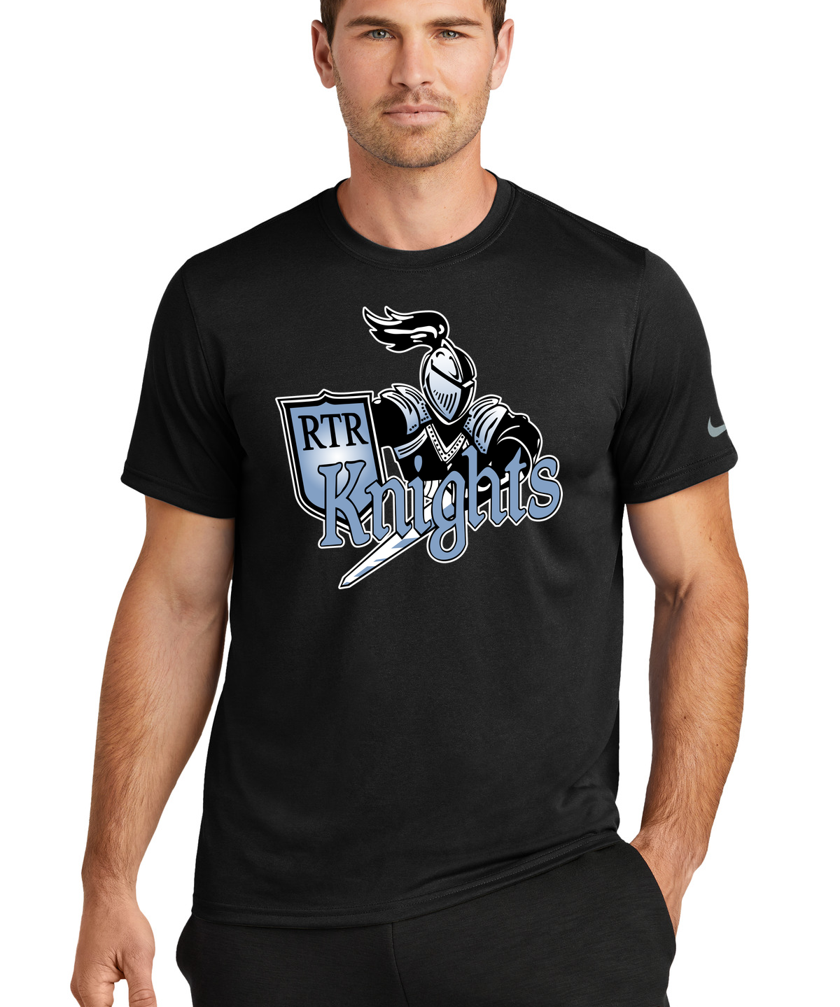 Russell-Tyler-Ruthton Football - Black Nike Swoosh Sleeve rLegend Tee NKDX8730