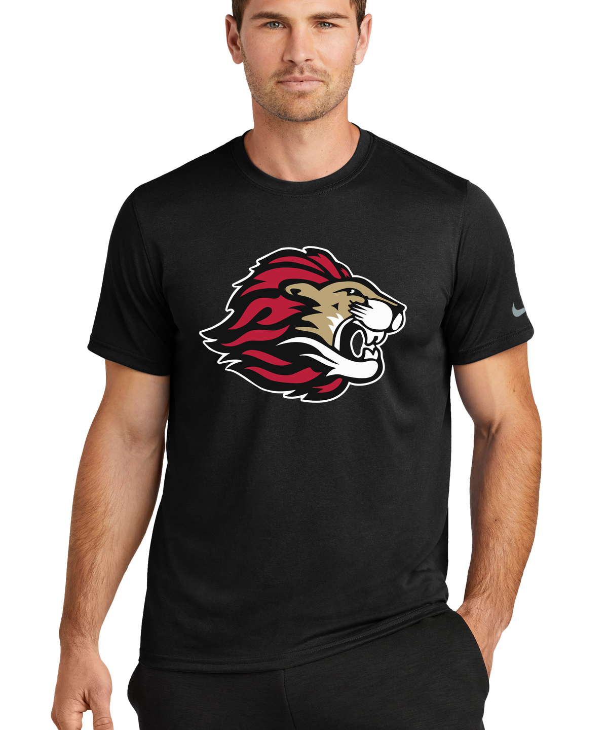 Spring Grove Football - Black Nike Swoosh Sleeve rLegend Tee NKDX8730
