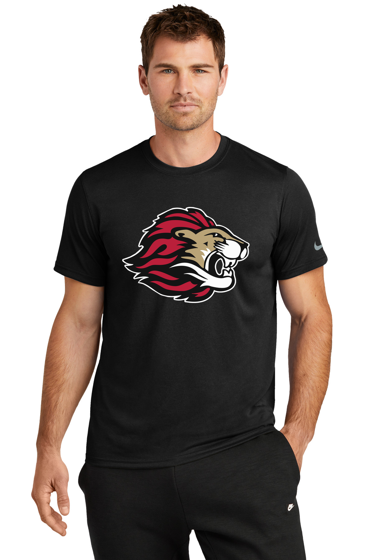 Spring Grove Football - Black Nike Swoosh Sleeve rLegend Tee NKDX8730