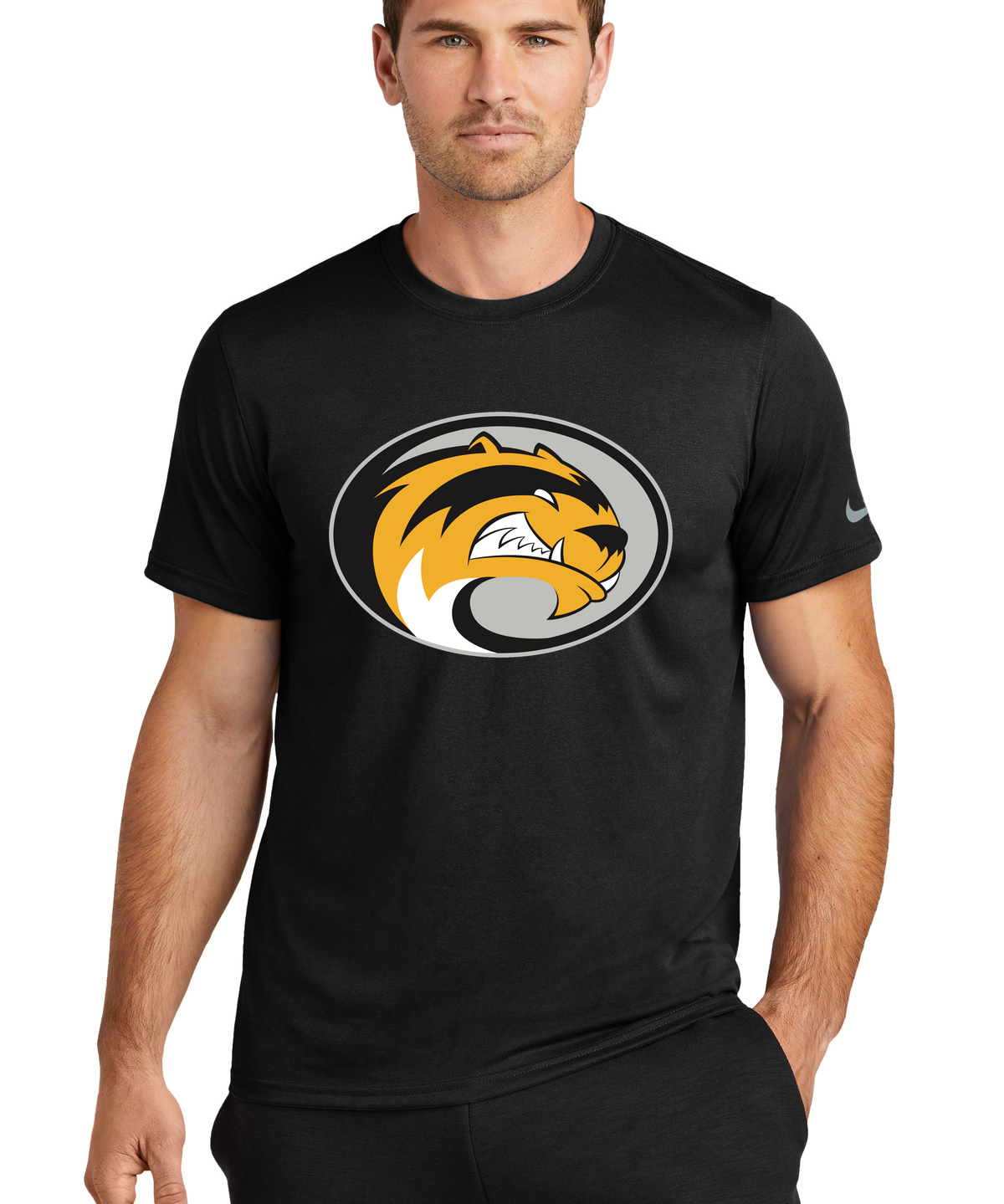 Sibley East Football - Black Nike Swoosh Sleeve rLegend Tee NKDX8730