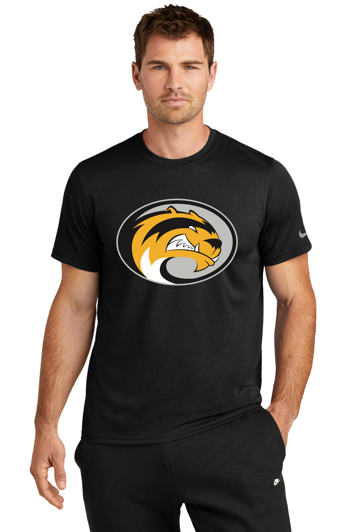 Sibley East Football - Black Nike Swoosh Sleeve rLegend Tee NKDX8730