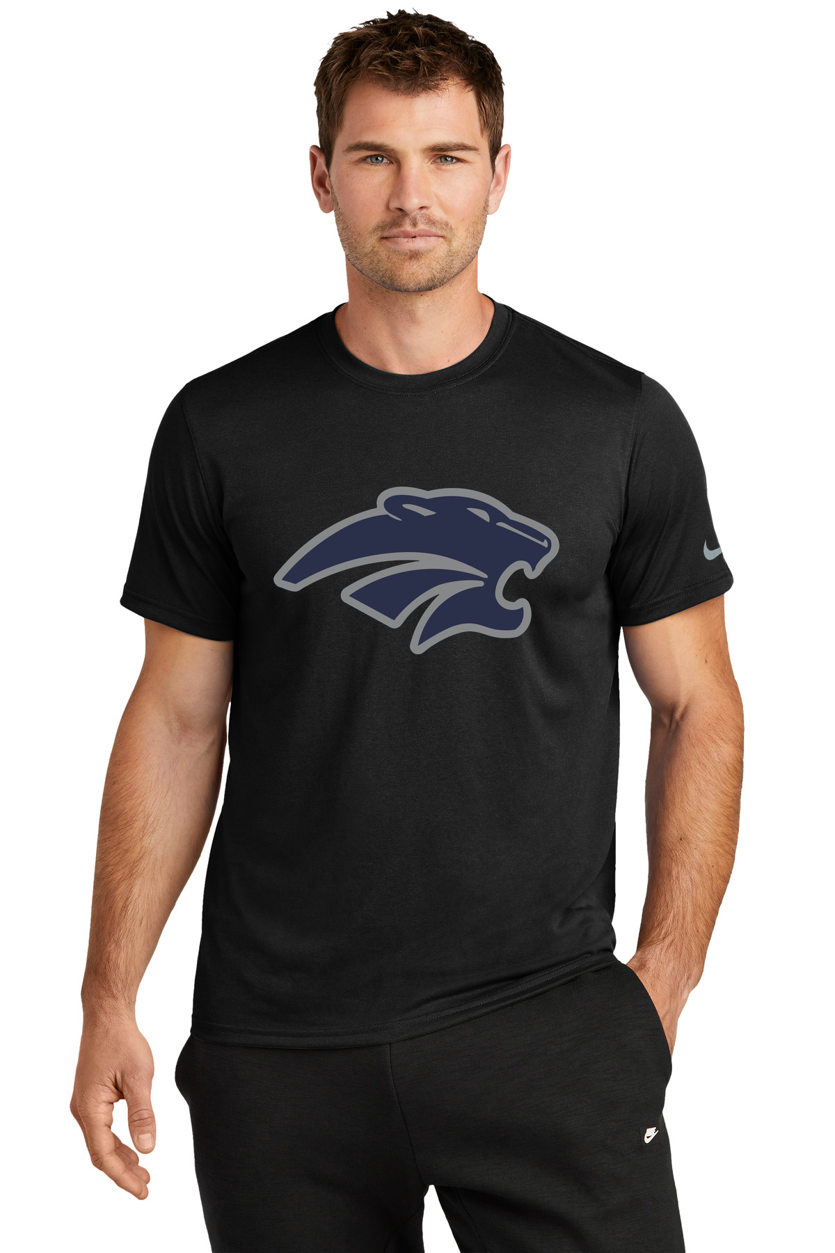 Zumbrota-Mazeppa Volleyball - Black Nike Swoosh Sleeve rLegend Tee NKDX8730