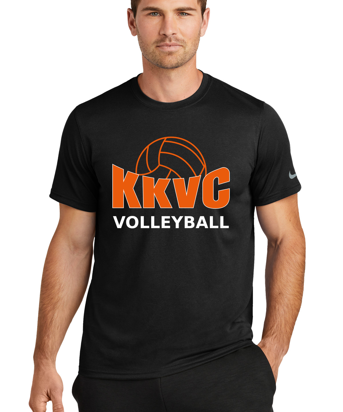 KVCC Volleyball - Black Nike Swoosh Sleeve rLegend Tee NKDX8730
