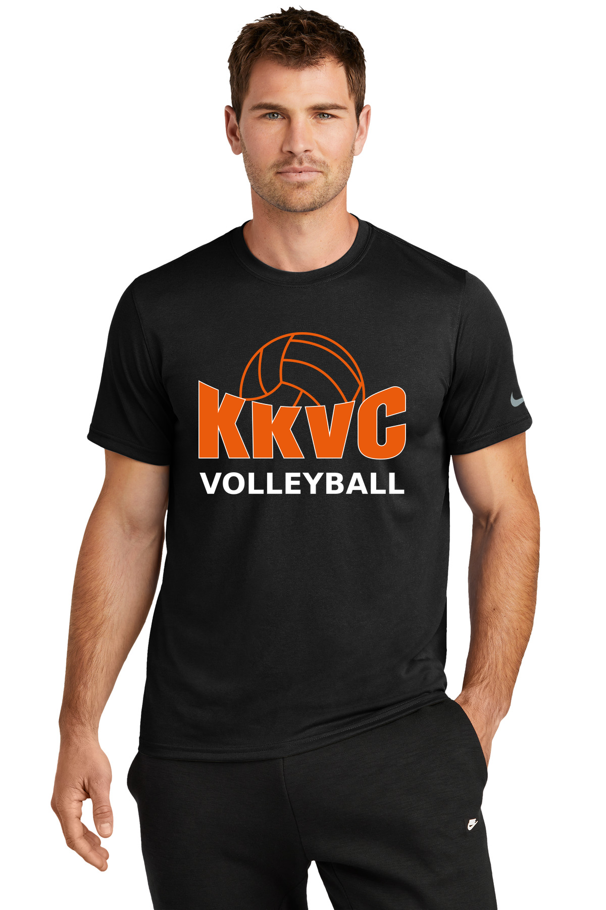 KVCC Volleyball - Black Nike Swoosh Sleeve rLegend Tee NKDX8730