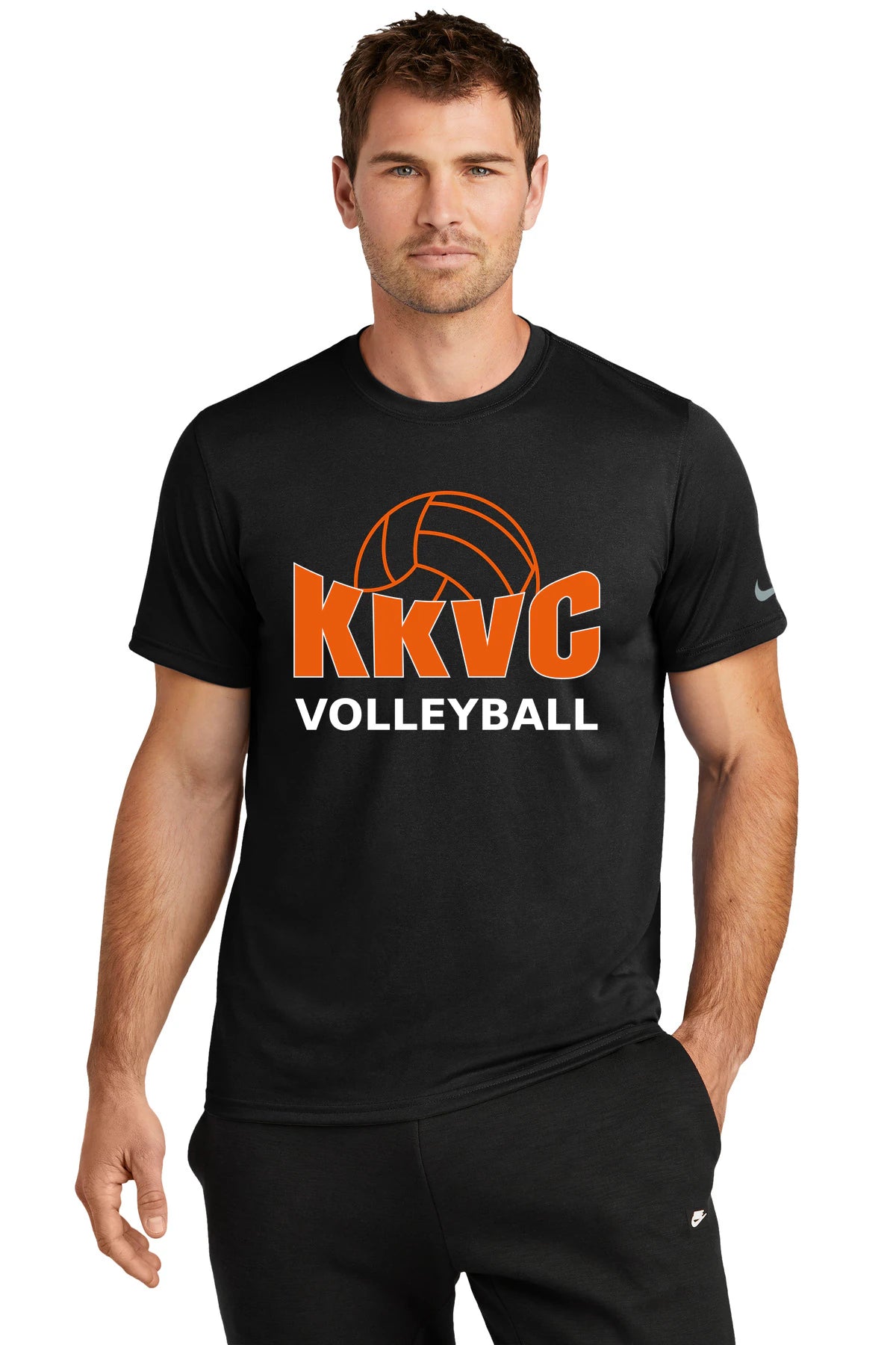 KVCC Volleyball - Black Nike Swoosh Sleeve rLegend Tee NKDX8730