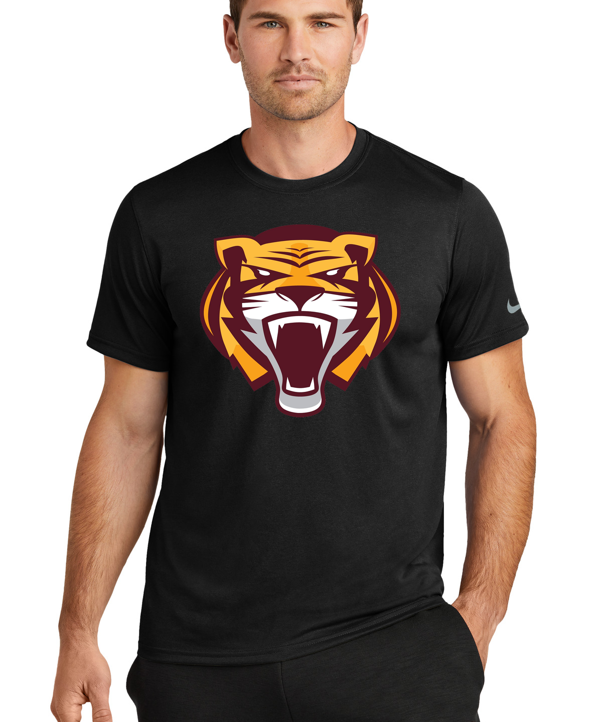 Stewartville Football - Black Nike Swoosh Sleeve rLegend Tee NKDX8730