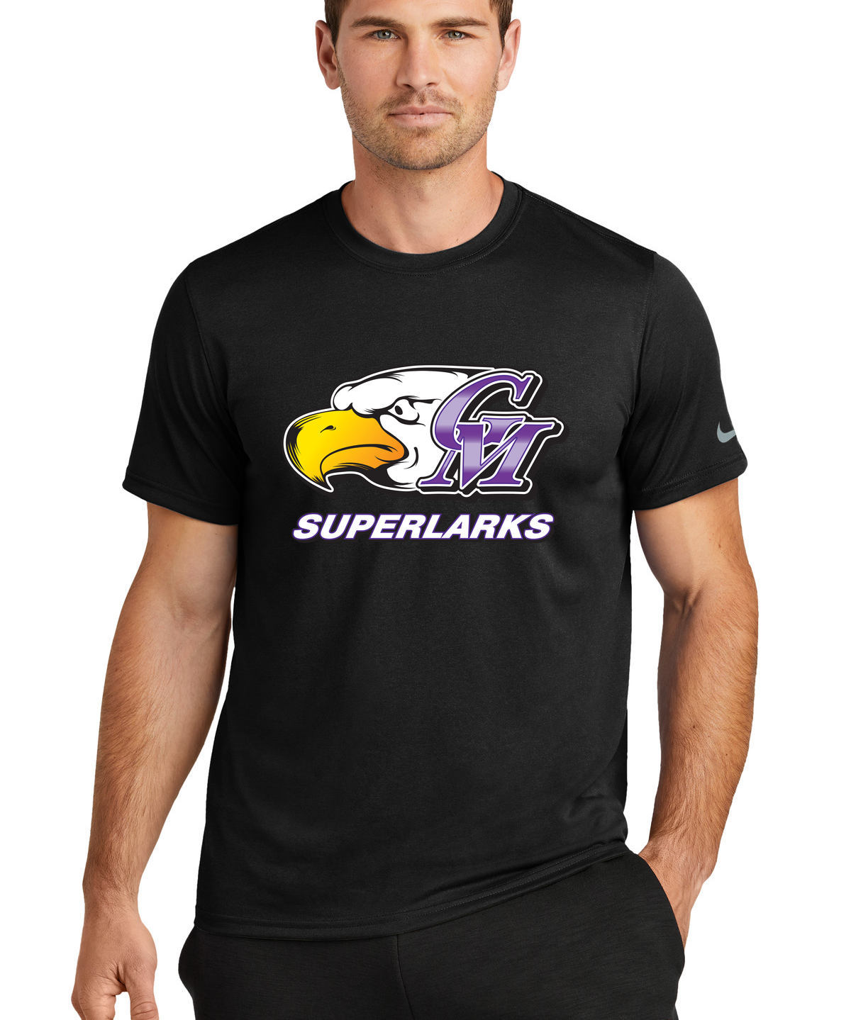 Grand Meadow Football - Black Nike Swoosh Sleeve rLegend Tee NKDX8730