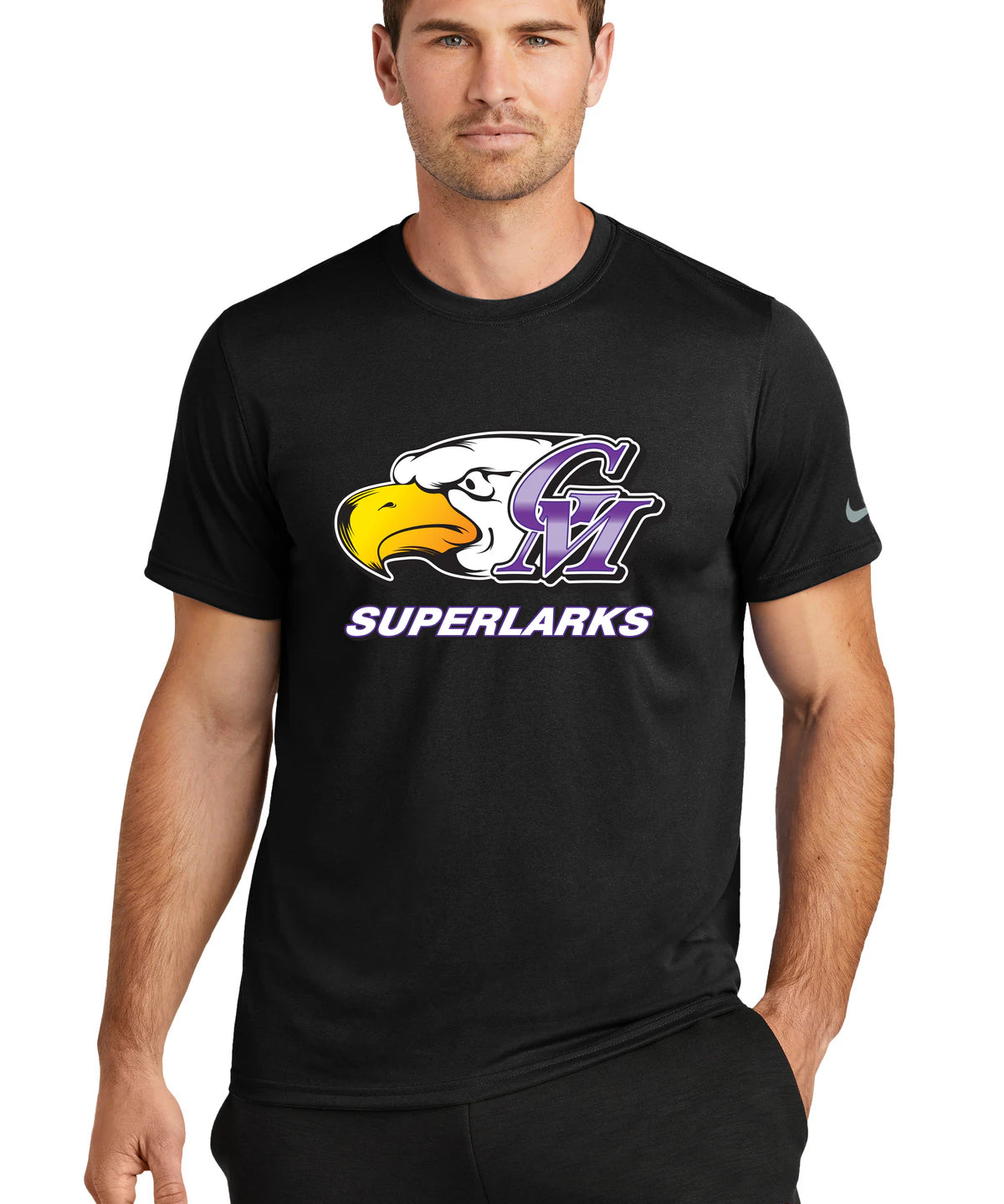 Grand Meadow Football - Black Nike Swoosh Sleeve rLegend Tee NKDX8730