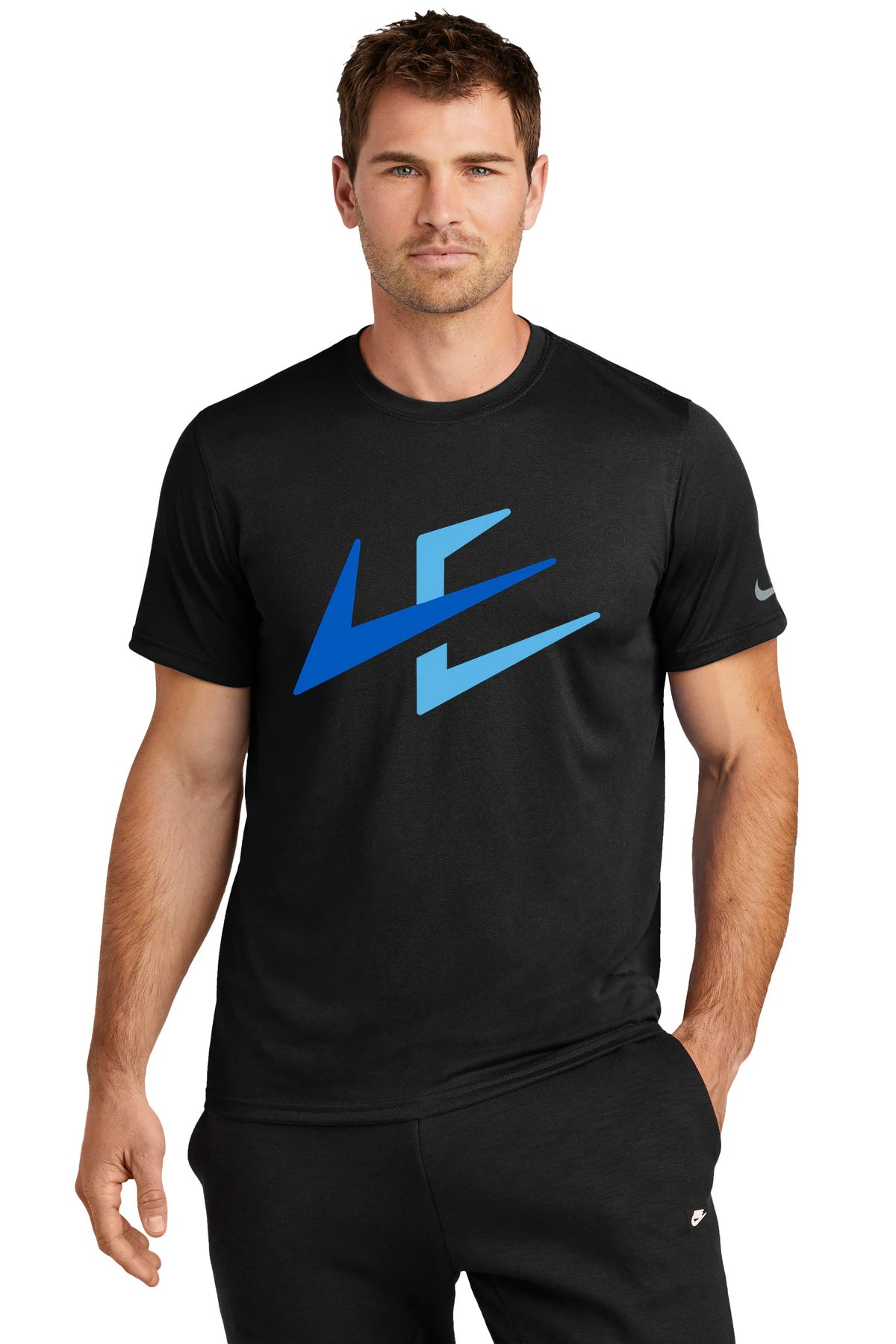 Leading Edge example_store - Black Nike Swoosh Sleeve rLegend Tee NKDX8730