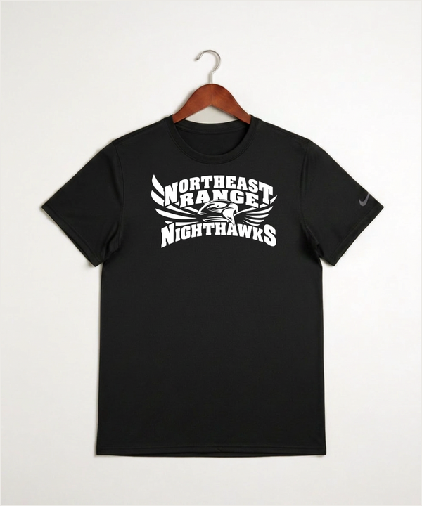 Northeast Range High School Volleyball (Girls) - Black Nike Swoosh Sleeve rLegend Tee NKDX8730