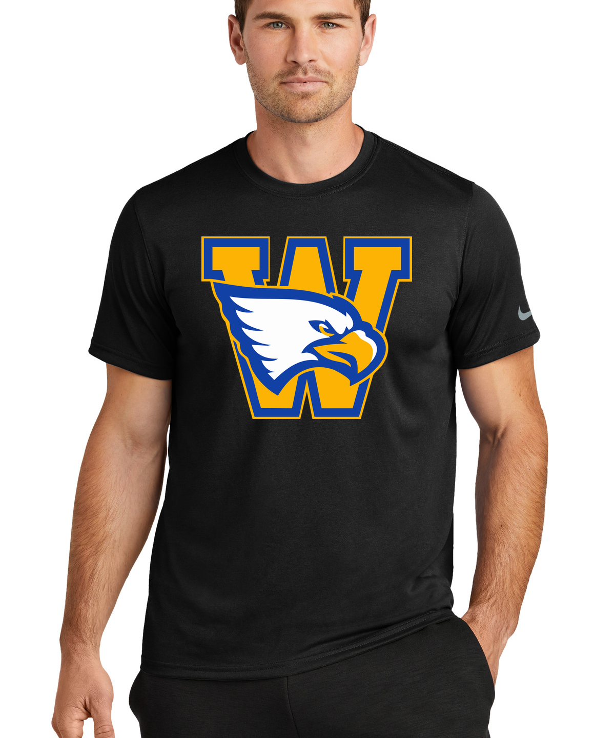 Windom Football - Black Nike Swoosh Sleeve rLegend Tee NKDX8730