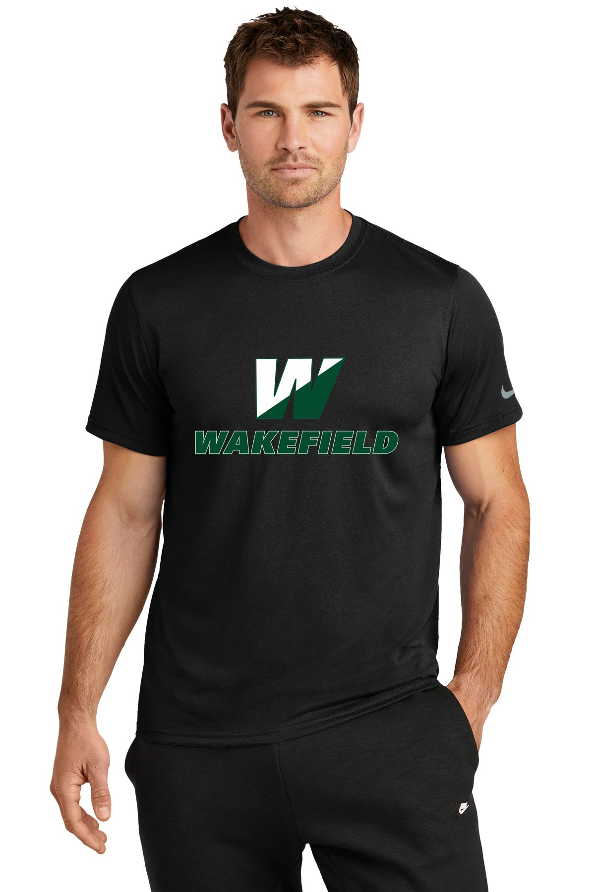Wakefield High School N/A - Black Nike Swoosh Sleeve rLegend Tee NKDX8730