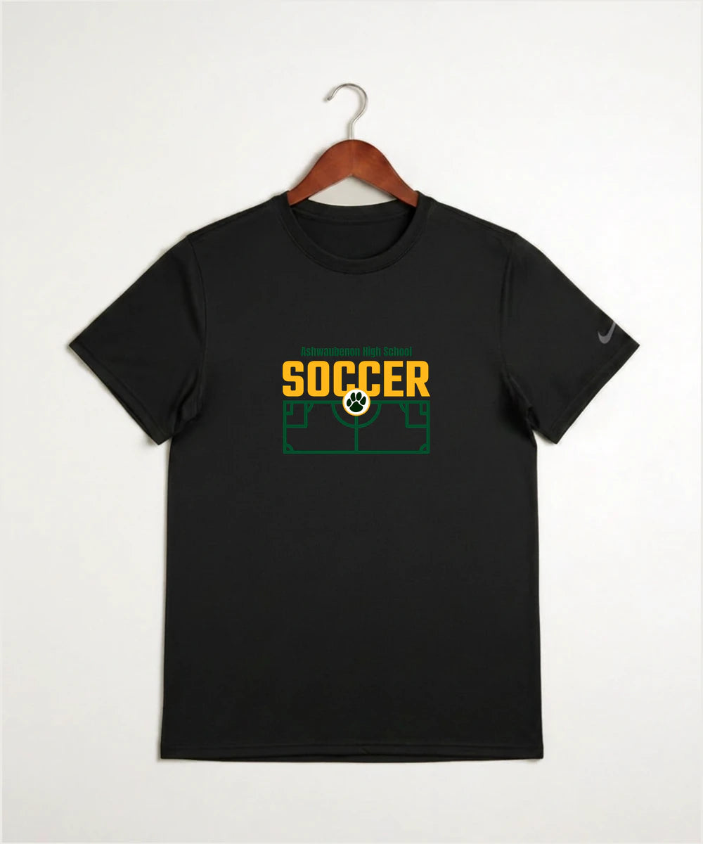 Ashwaubenon High School Soccer (Boys) - Black Nike Swoosh Sleeve rLegend Tee NKDX8730