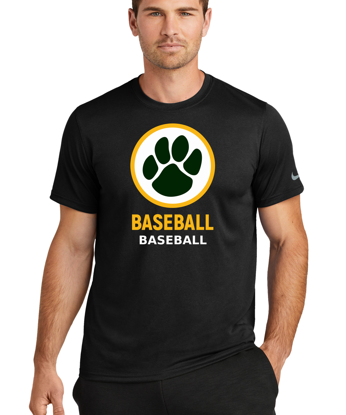 Ashwaubenon Baseball — final e2e test - Black Nike Swoosh Sleeve rLegend Tee NKDX8730