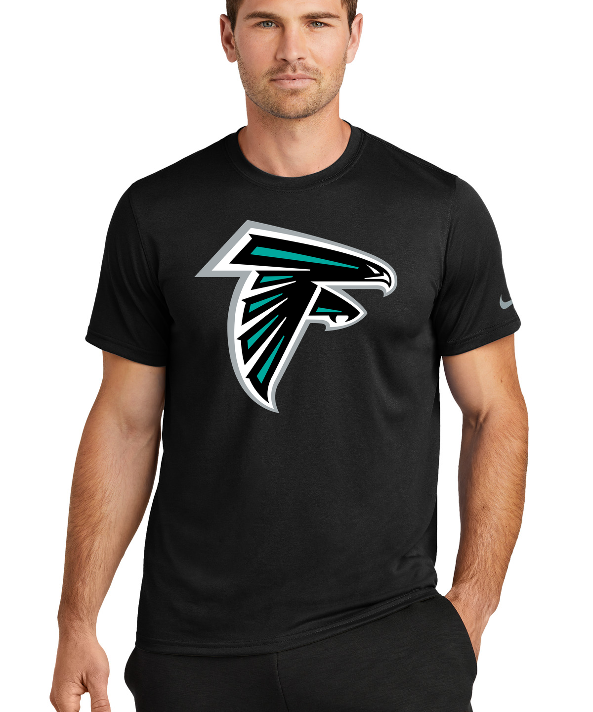 Fillmore Central Football - Black Nike Swoosh Sleeve rLegend Tee NKDX8730