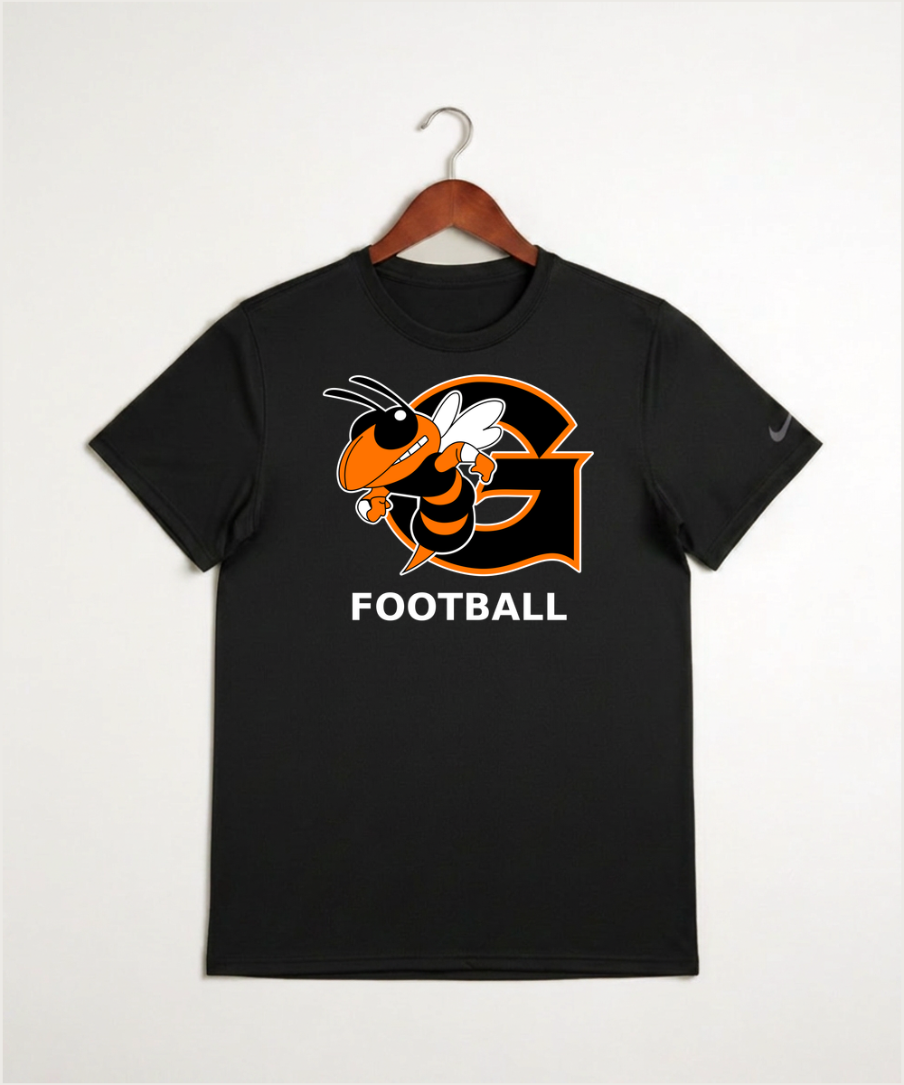 Giltner High School Football - Black Nike Swoosh Sleeve rLegend Tee NKDX8730