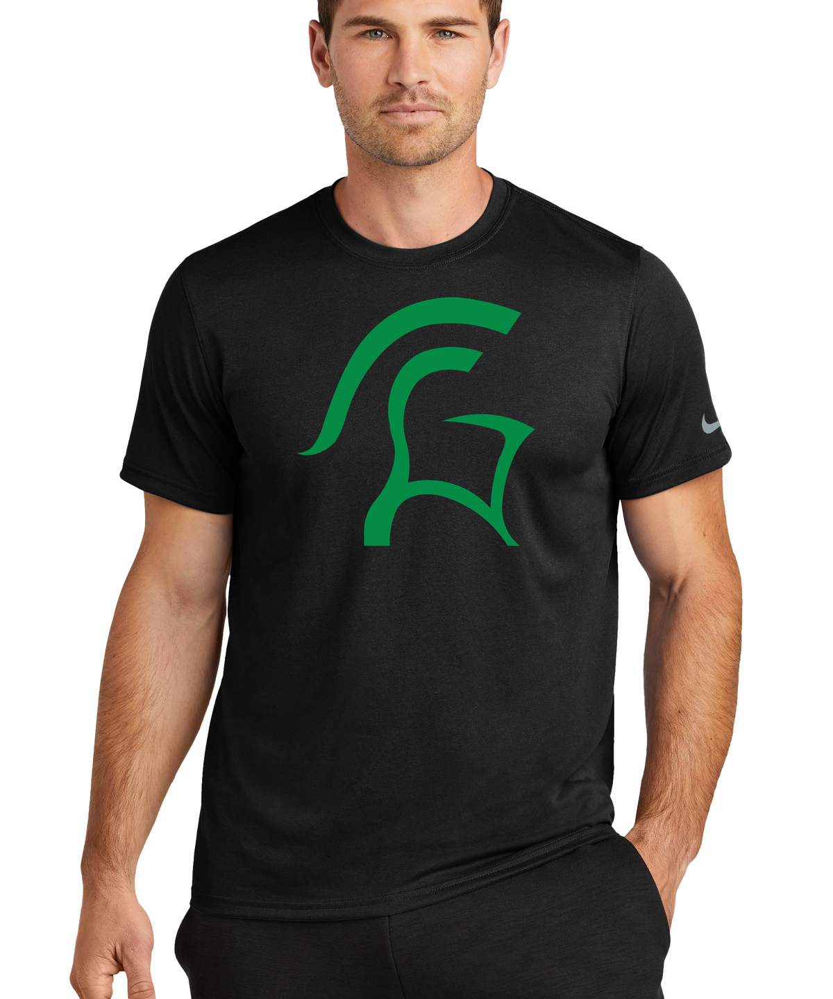 La Crescent-Hokah Football - Black Nike Swoosh Sleeve rLegend Tee NKDX8730