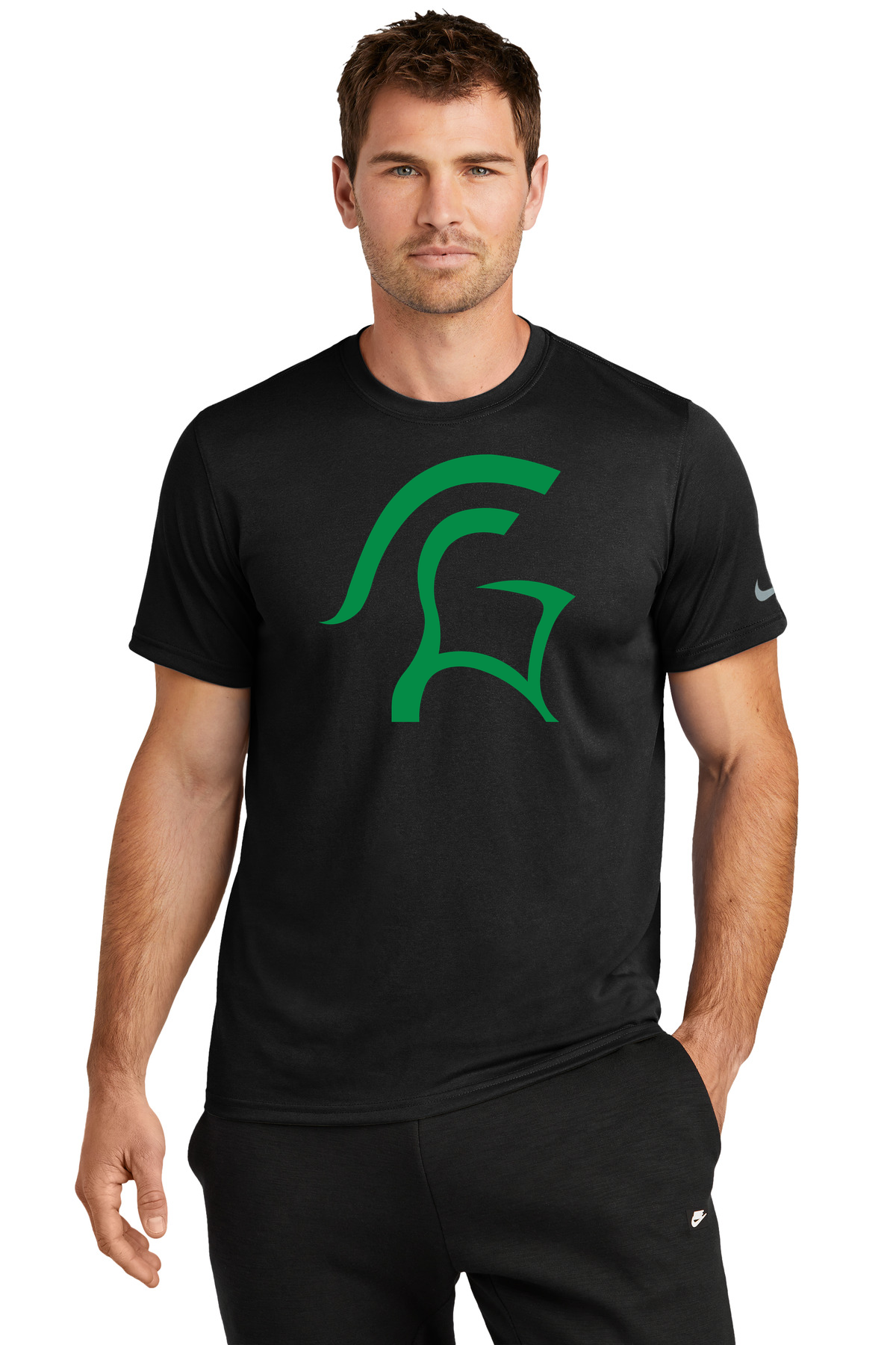 La Crescent-Hokah Football - Black Nike Swoosh Sleeve rLegend Tee NKDX8730