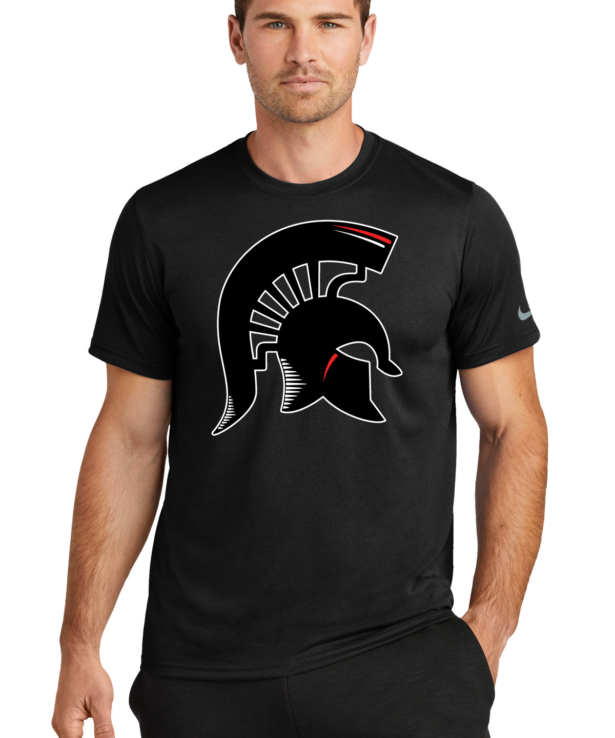 BOLD Football - Black Nike Swoosh Sleeve rLegend Tee NKDX8730