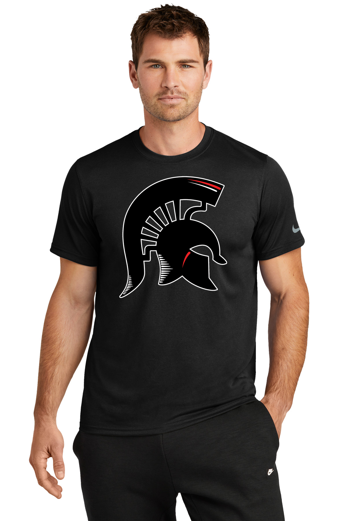 BOLD Football - Black Nike Swoosh Sleeve rLegend Tee NKDX8730
