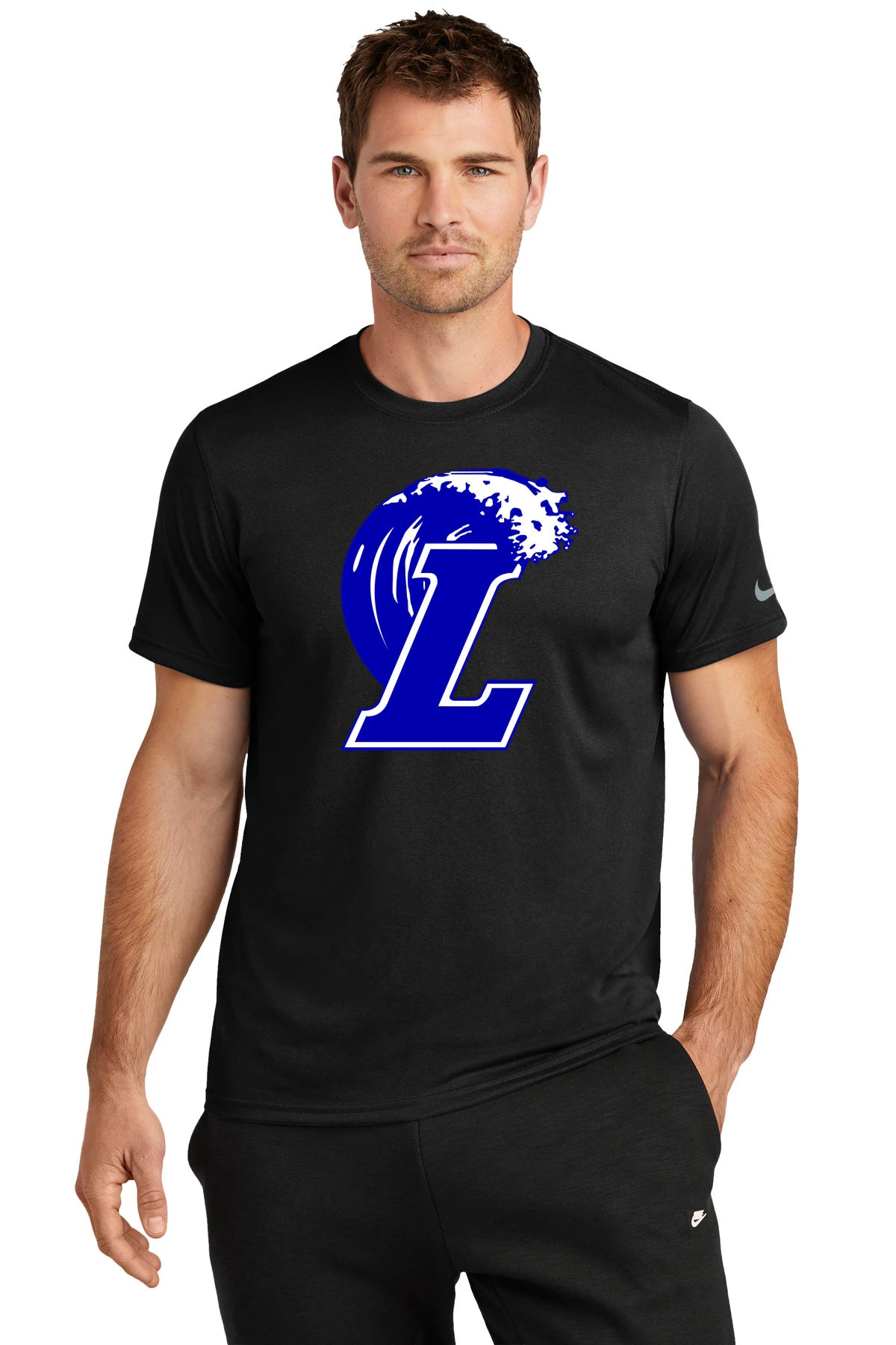 Lakeview Football - Black Nike Swoosh Sleeve rLegend Tee NKDX8730