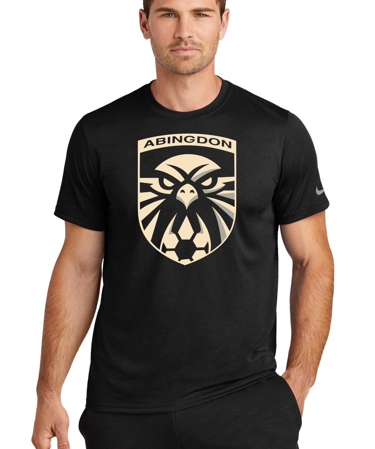 Abingdon High School soccer_boys - Black Nike Swoosh Sleeve rLegend Tee NKDX8730