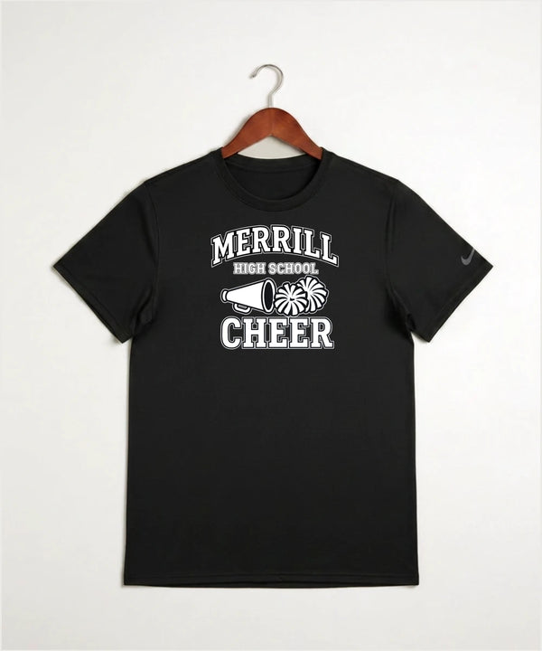 Merrill Dance and Cheer - Black Nike Swoosh Sleeve rLegend Tee NKDX8730