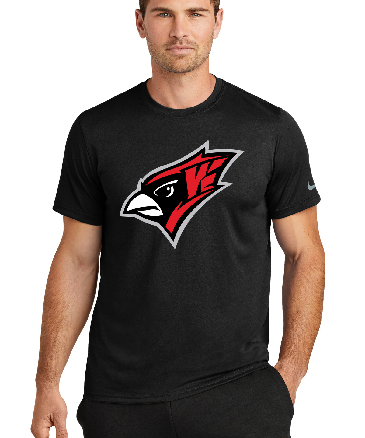 Willmar Athletics - Black Nike Swoosh Sleeve rLegend Tee NKDX8730