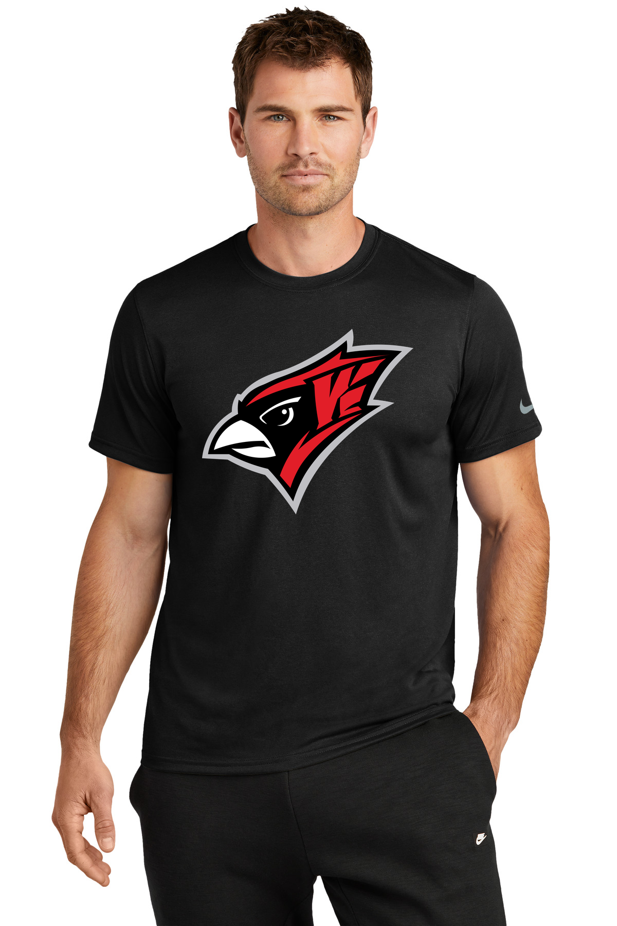 Willmar Athletics - Black Nike Swoosh Sleeve rLegend Tee NKDX8730