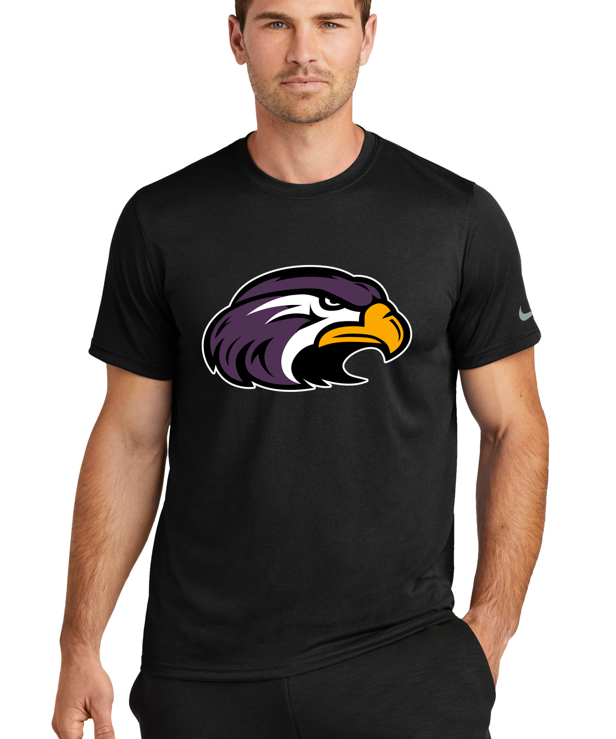 Montevideo Football - Black Nike Swoosh Sleeve rLegend Tee NKDX8730