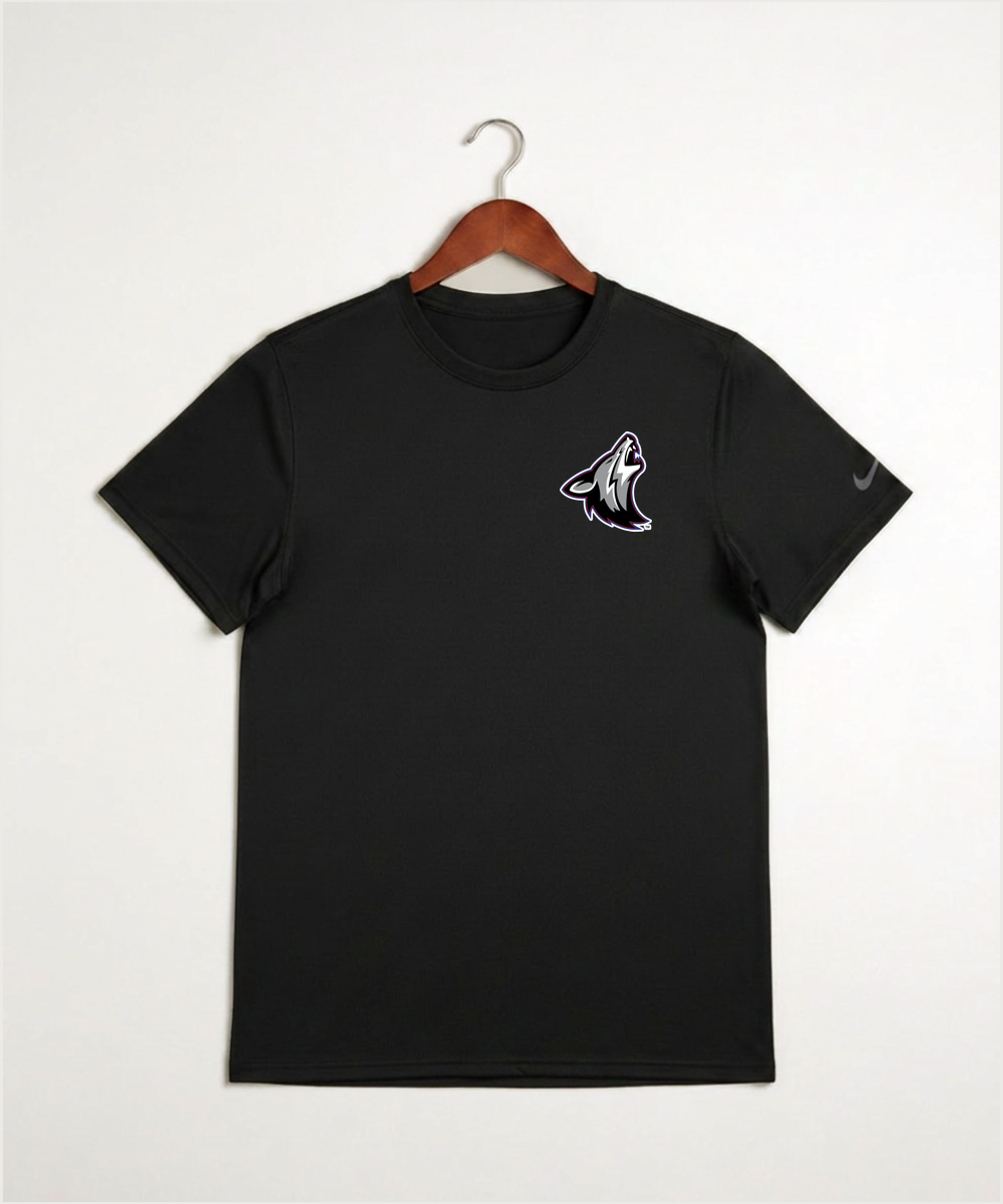 Heron Lake-Okabena High School Football (Boys) - Black Nike Swoosh Sleeve rLegend Tee NKDX8730