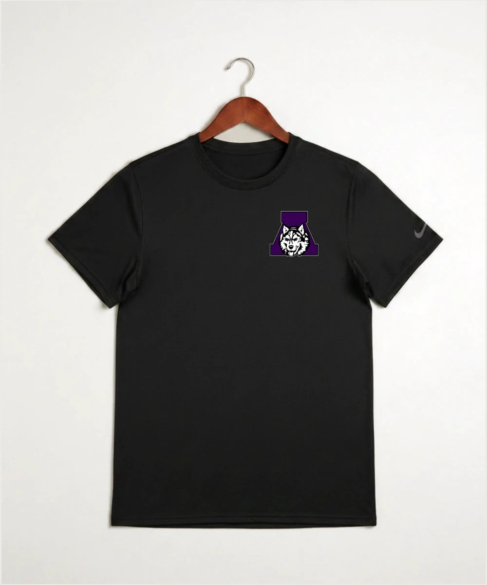 Albany High School Cheerleading - Black Nike Swoosh Sleeve rLegend Tee NKDX8730