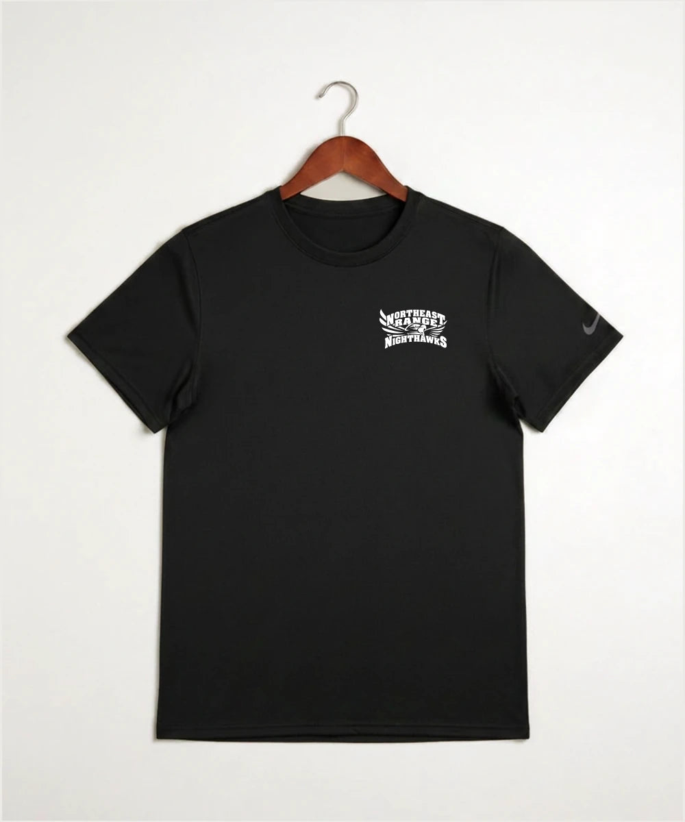 Northeast Range High School Volleyball (Girls) - Black Nike Swoosh Sleeve rLegend Tee NKDX8730