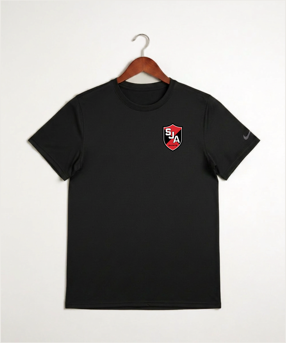 Saint James High School Football (Boys) - Black Nike Swoosh Sleeve rLegend Tee NKDX8730