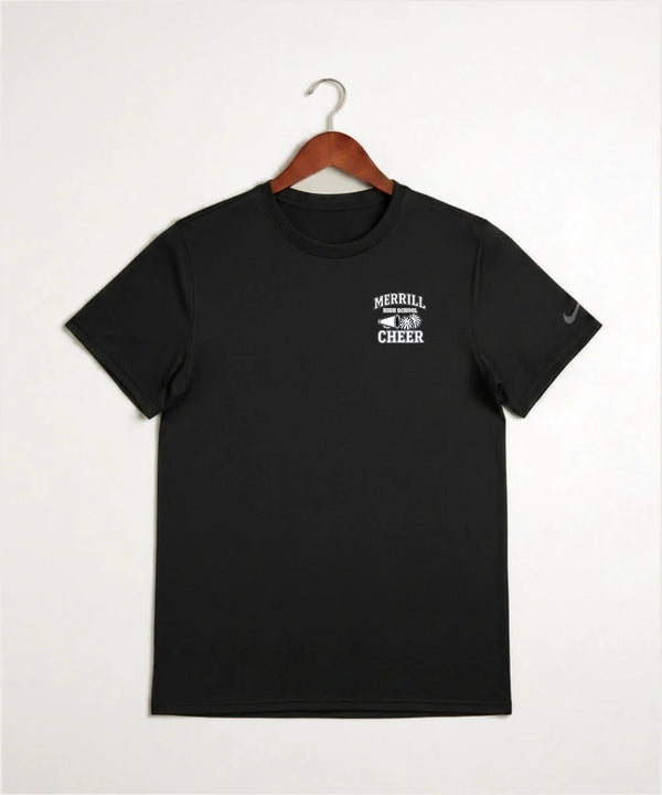 Merrill Dance and Cheer - Black Nike Swoosh Sleeve rLegend Tee NKDX8730