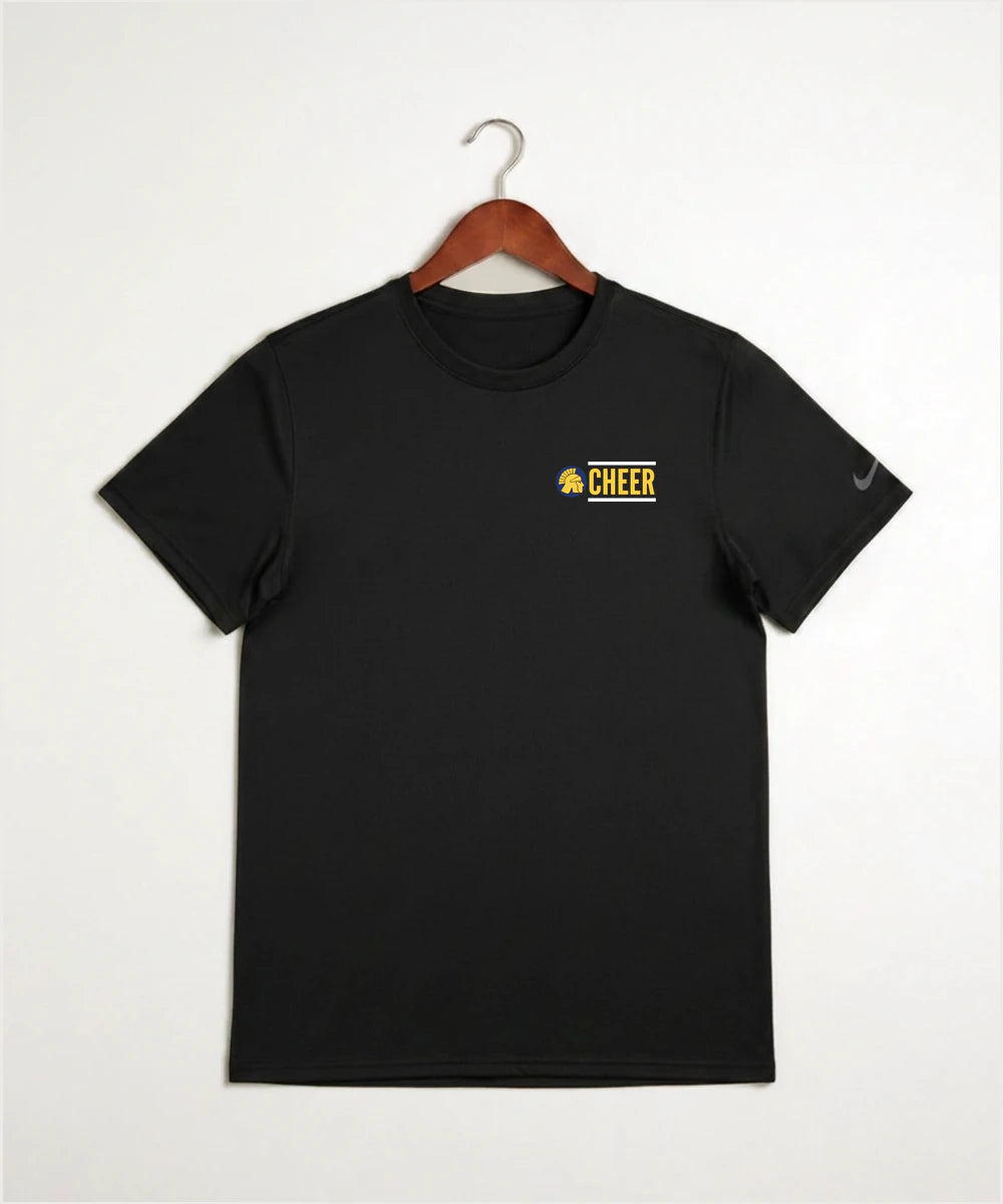 Wausau West High School Cheer - Black Nike Swoosh Sleeve rLegend Tee NKDX8730