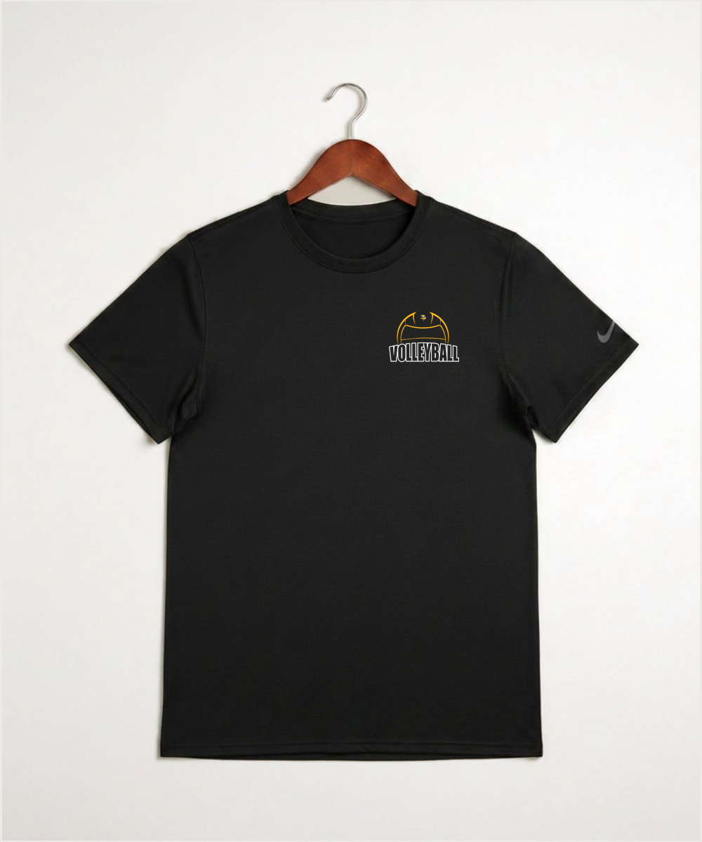 Hayfield High School Volleyball (Girls) - Black Nike Swoosh Sleeve rLegend Tee NKDX8730